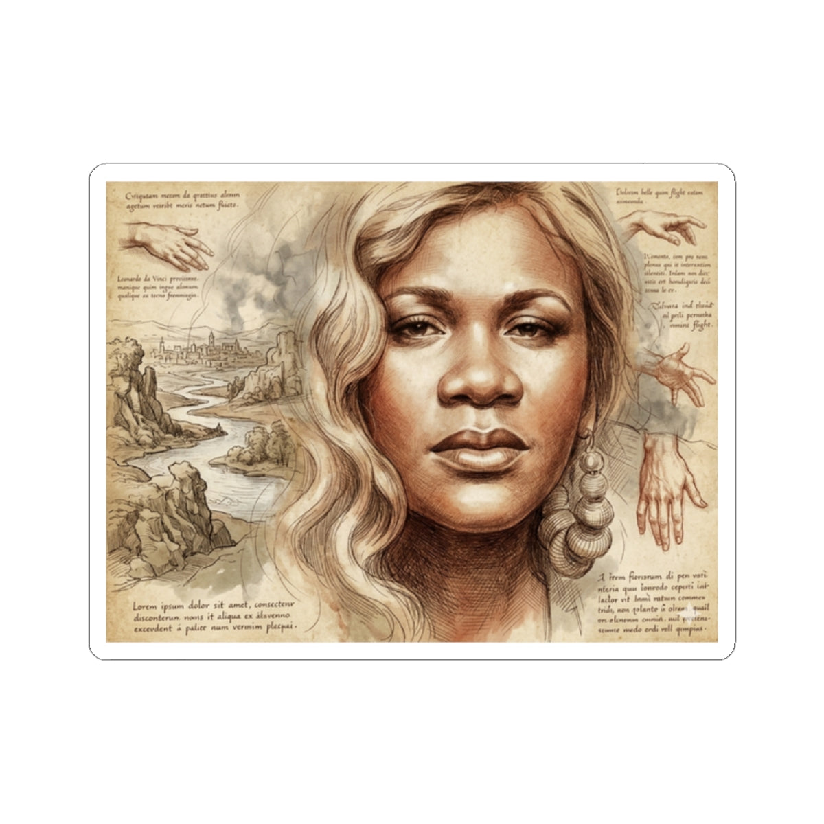 Lady Saw X Da Vinci Sticker