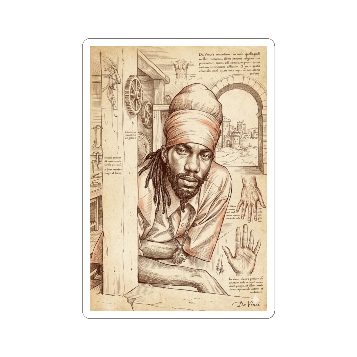 Sizzla X Da Vinci Sticker