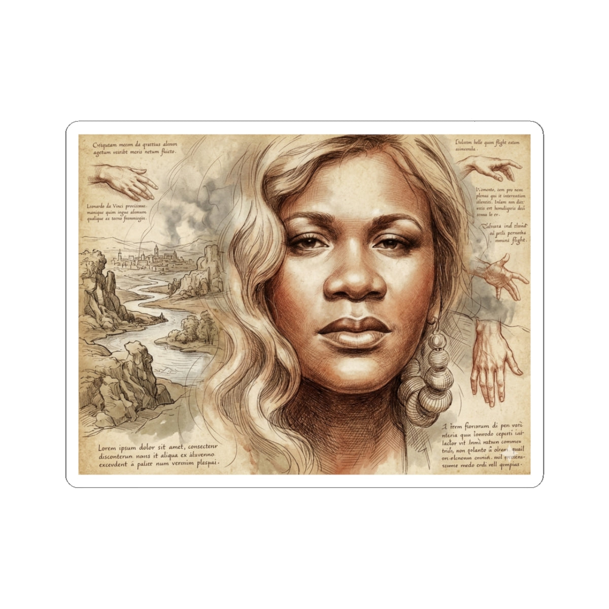 Lady Saw X Da Vinci Sticker