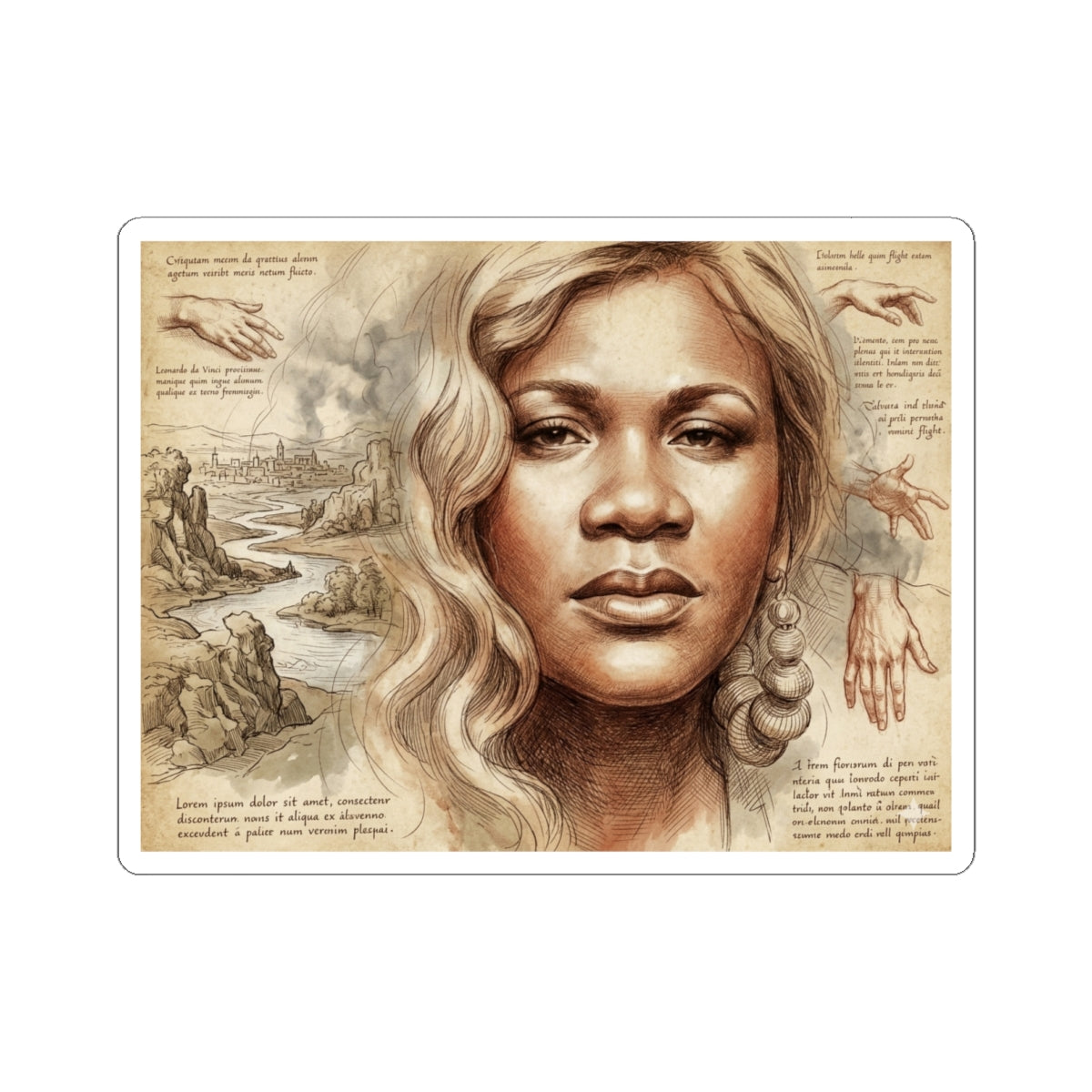 Lady Saw X Da Vinci Sticker